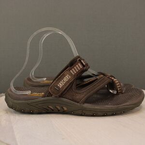 Skechers Sport Sandals Adjustable Outdoor Mens 8 Brown Shoes